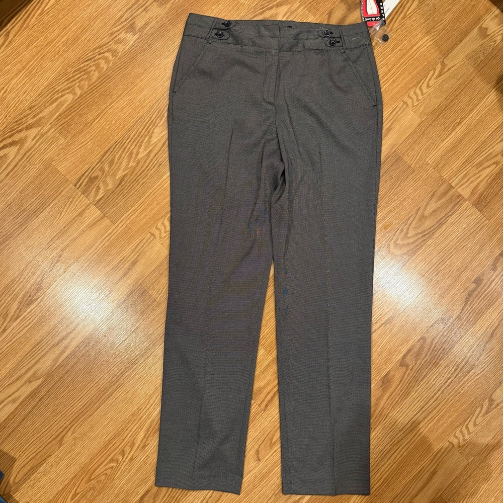 Larry Levine Charcoal slim Leg Stretch‎ Dress Pants